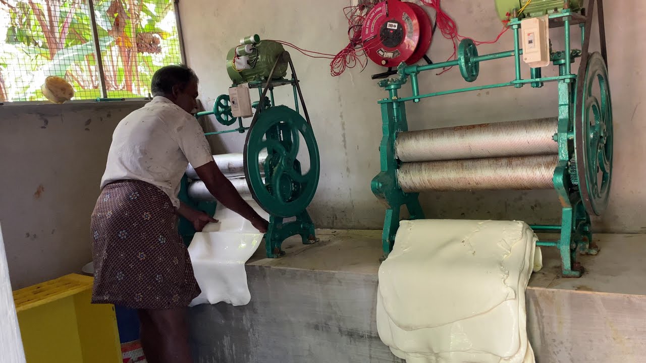 Natural Rubber Sheet Processing | Rubber Trees | Kanyakumari | India | 4K