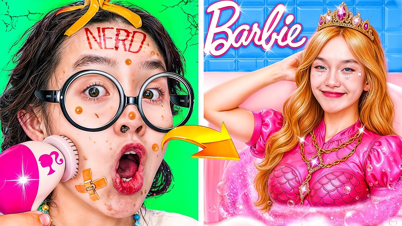 Transformation Extr&ecirc;me : Devenez Barbie ! Une Fille Intello Se Transforme | Baby Doll Fran&ccedil;ais