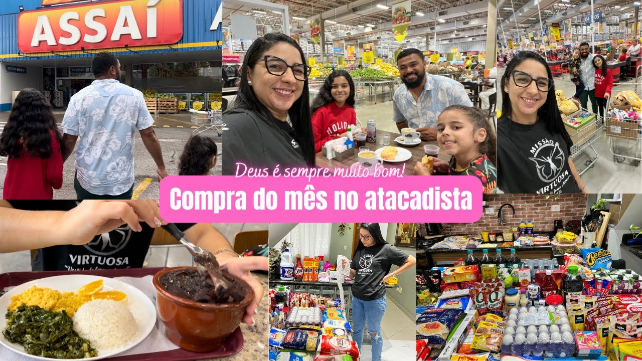 Compras do mês no atacadista| Vlog no mercado| Mostrei o valor total da compra| Missão Virtuosa