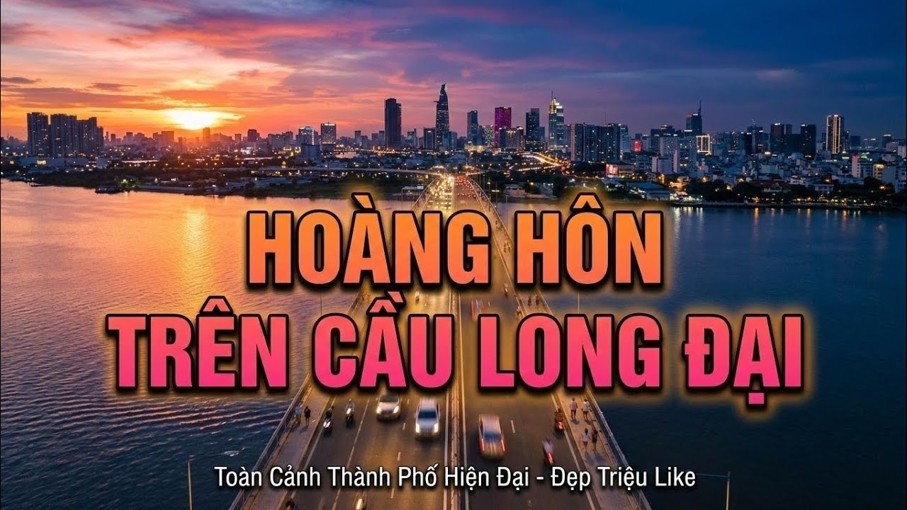 Hoàng hôn trên cầu Long Đại - Ngắm nhìn toàn cảnh thành phố hiện đại