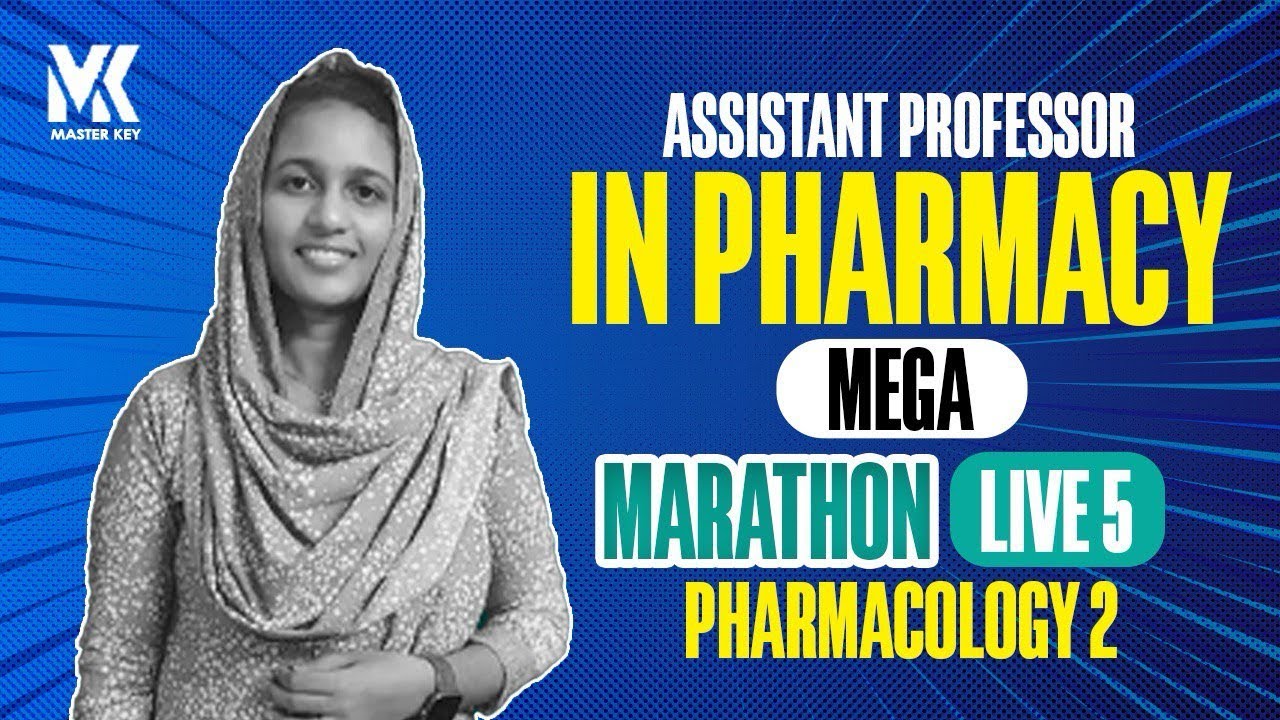 ASSISTANT PROFESSOR IN PHARMACY||PREVIOUS QUESTION WORK OUT||PHARMACOLOGY 2|MEGA MARATHON LIVE
