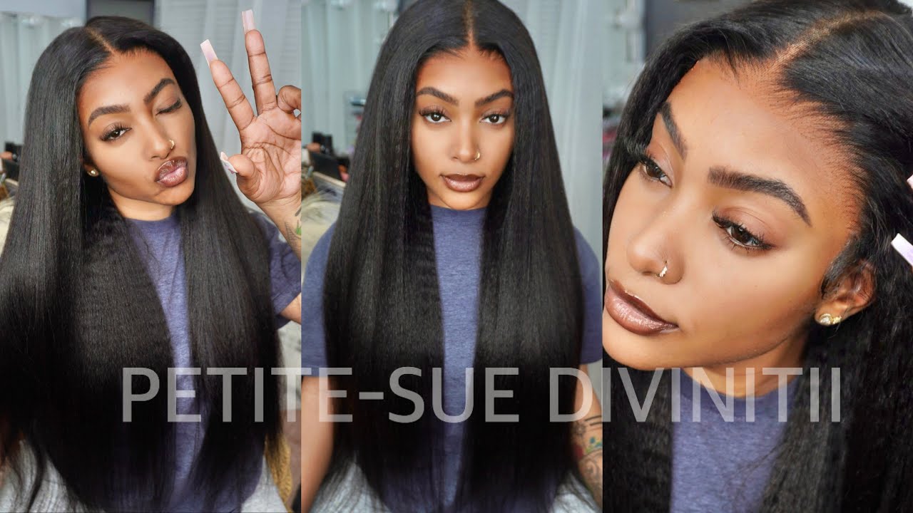 VERY UNDETECTABLE 9X6 HD LACE CLOSURE KINKY STRAIGHT WIG ft. BGMGIRL Hair | PETITE-SUE DIVINITII