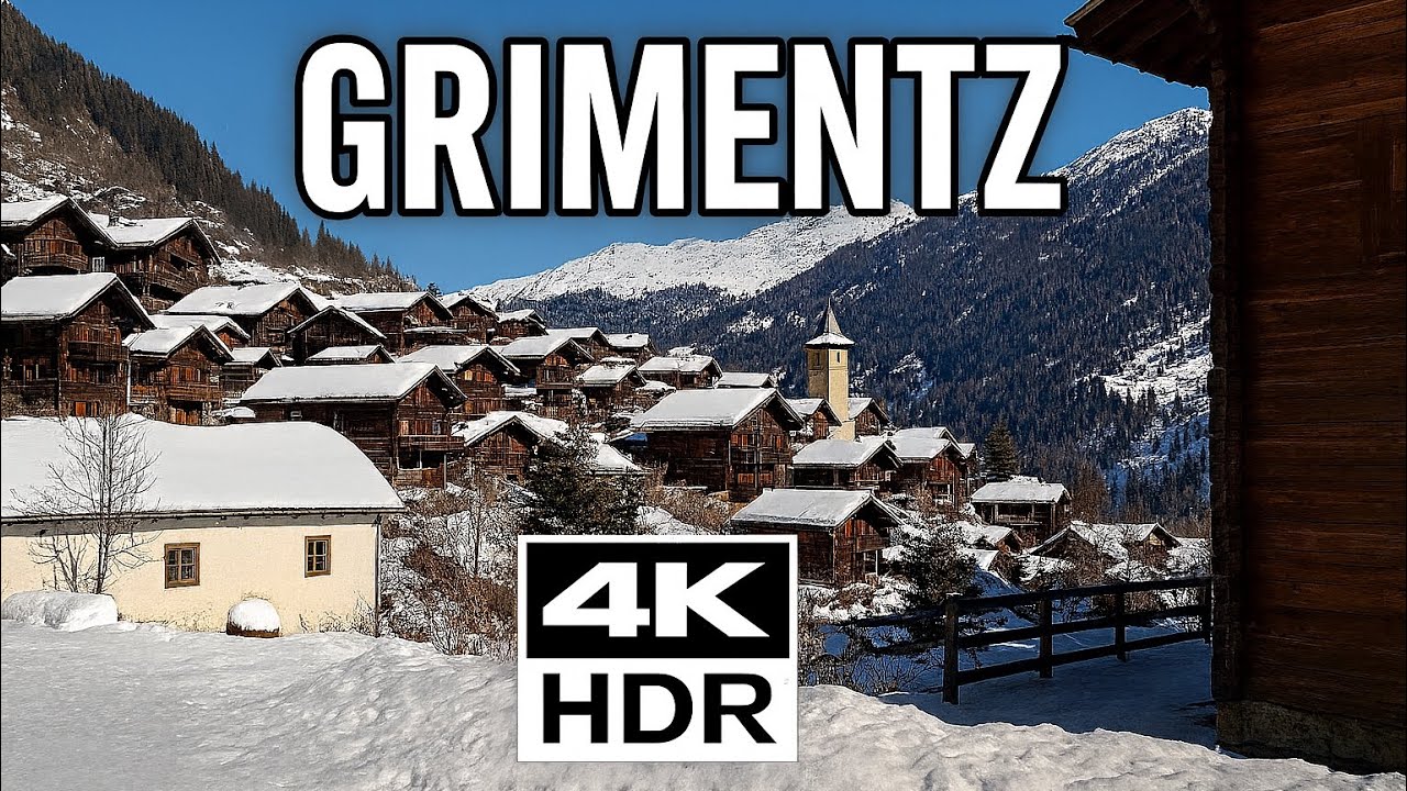 Grimentz Winter Walking Tour 4K HDR