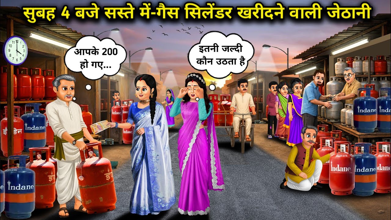 सुबह 4 बजे सस्ते मे-गैस सिलेंडर खरीदने वाली जेठानी | Sister-In-Law Buys Gas Cylinder Cheaply At 4 Am