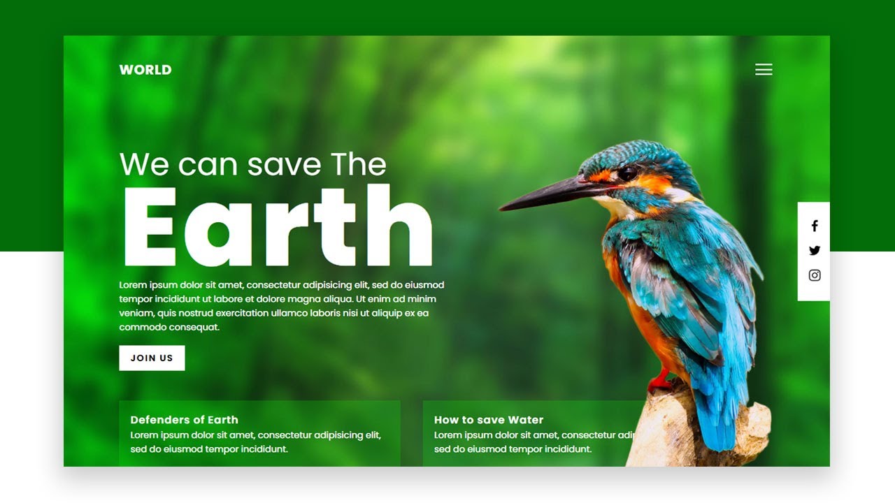 How to Create a Stunning Parallax Website Design using Html CSS & Javascript | Step by Step Tutorial