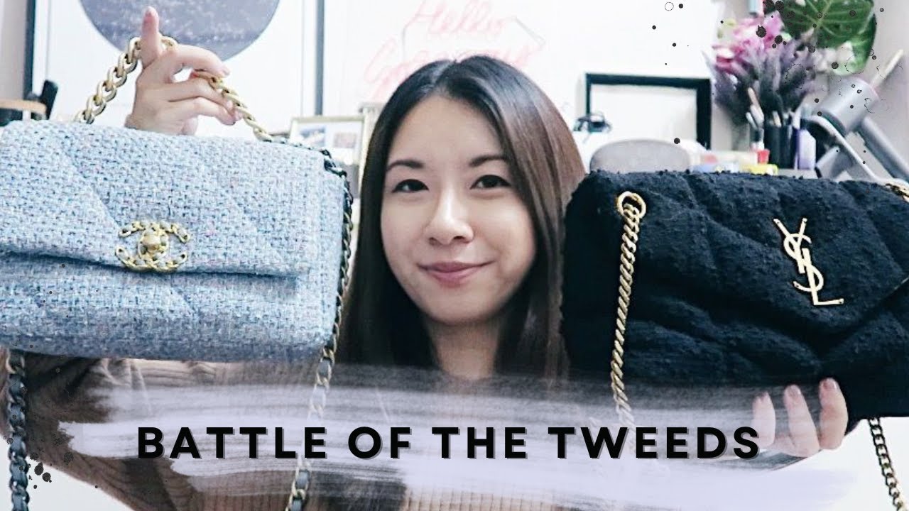 BAG REVIEW : MY CHANEL 19 TWEED WITH YSL LOULOU PUFFER TWEED | Comparing the Tweeds - FLUFFEDUPFLAIR