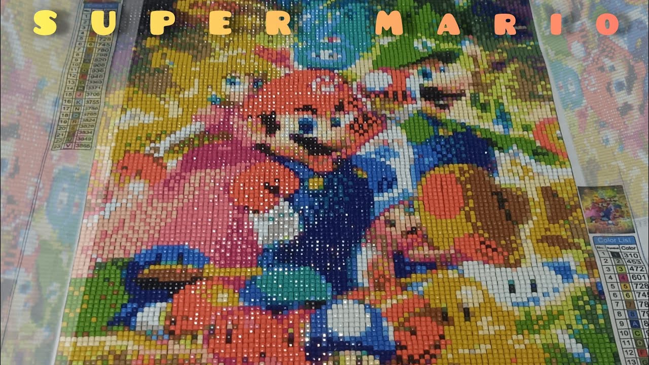 Diamond Painting ASMR/Time-lapse #72, SUPER MARIO