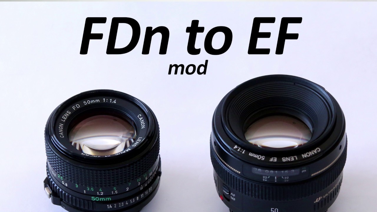 CHEAP CANON 50mm f/1.4!!! FDn to EF mod mount