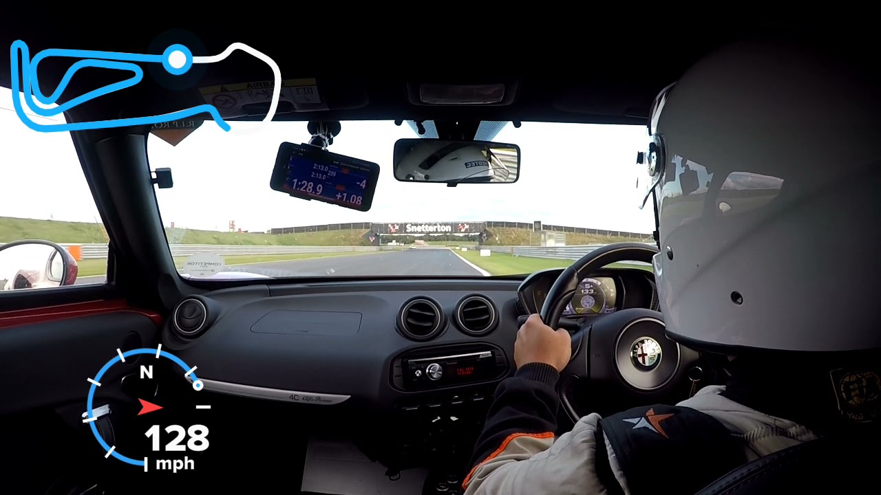 Alfa Romeo 4C chasing Lotus Exige 410 at Snetteron.
