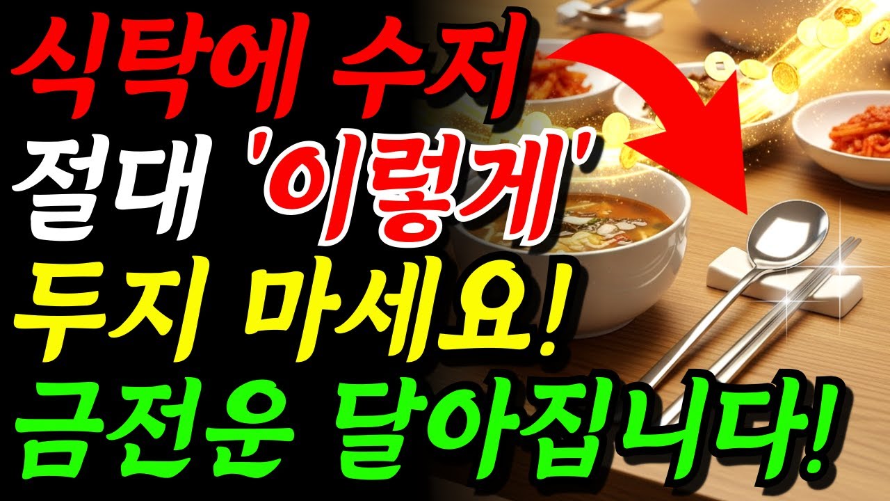 밥 먹을 때 절대 ‘이렇게’ 하지 마세요! 평생 모은 돈복 하루만에 모두 사라집니다!! | 금전운 재물운 | 식탁 풍수