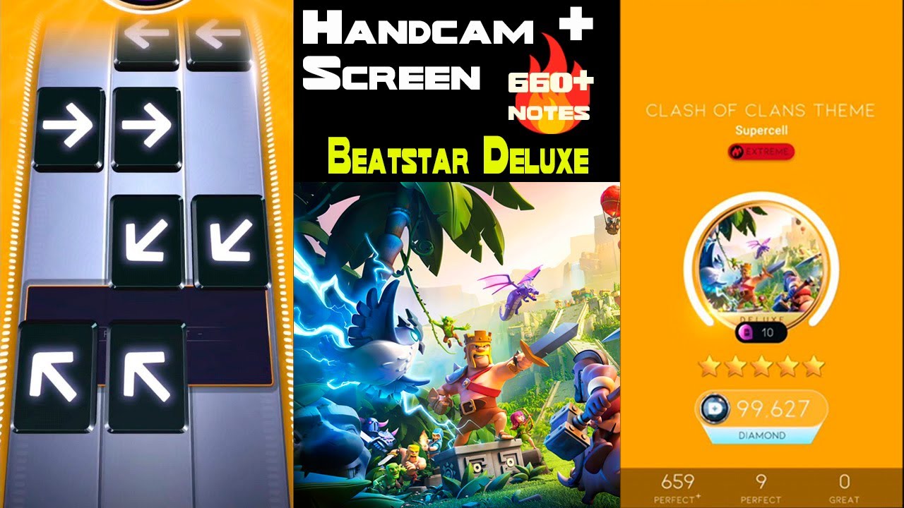 [Beatstar Deluxe] Clash Of Clans Theme (EXTREME) | Supercell | Handcam + Screen | Custom Song