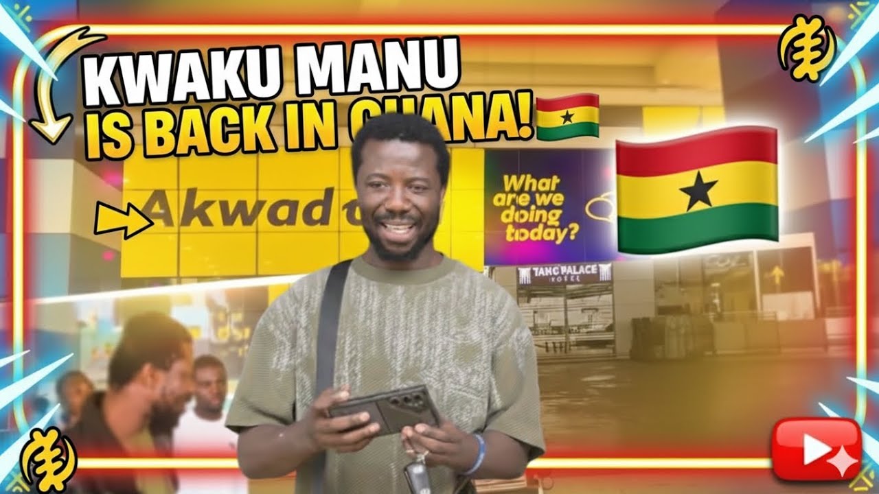 Finally home! Kwaku Manu returns to Ghana after tense days stranded in Dubai 🇬🇭✈️