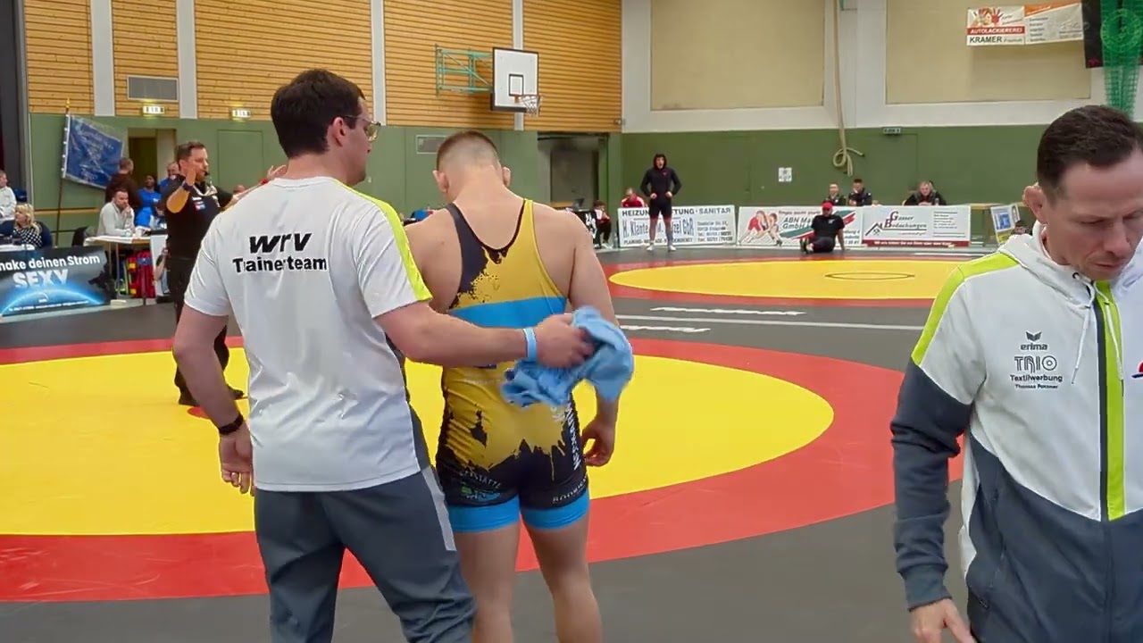 WRESTLING/RINGEN DEUTSCHEMEISTERSCHAFT 2023 A-JUGENG FINALE 1+2 BIS 80 KG, POLEWOI,K -SCHLEGEL,V