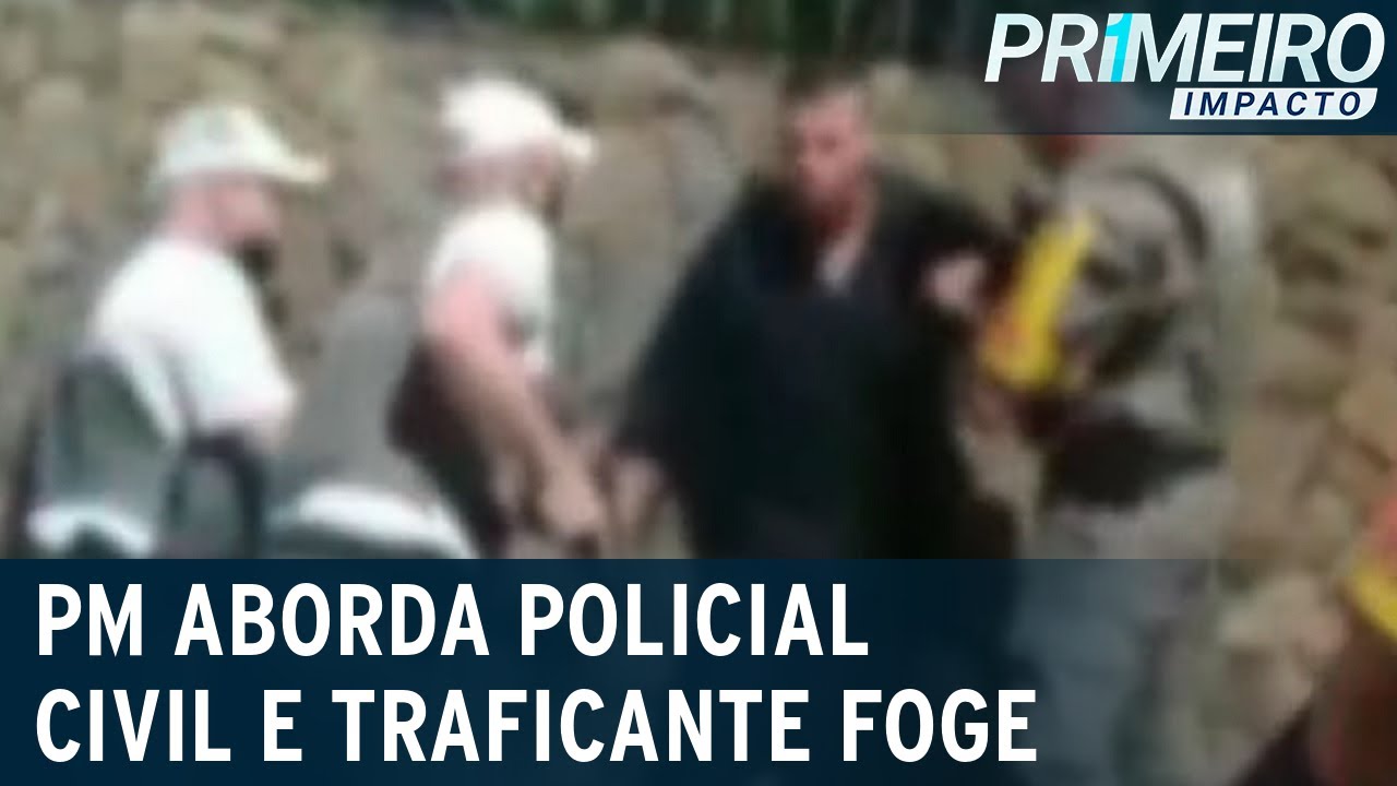 Traficante foge após confusão entre policiais civis e militares | Primeiro Impacto (14/01/22)