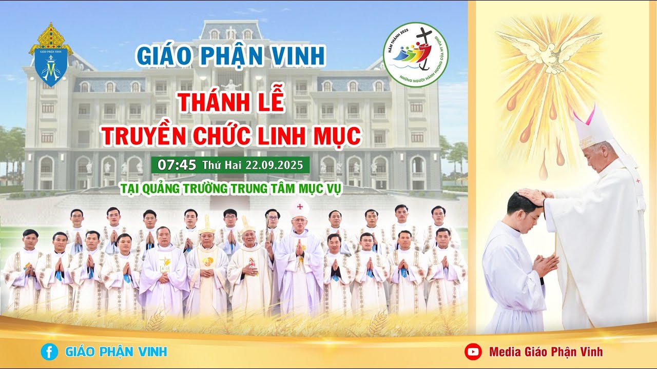 TRỰC TIẾP THÁNH LỄ TRUYỀN CHỨC LINH MỤC NĂM 2025 – GIÁO PHẬN VINH