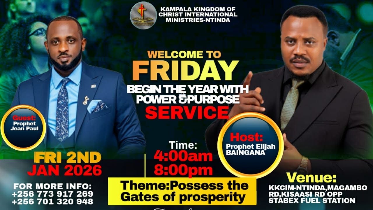OPEN THE GATES OF THE YEAR ON THE FIRST FRIDAY OF 2026 -KAMPALA KINGDOM OF CHRIST-NTINDA