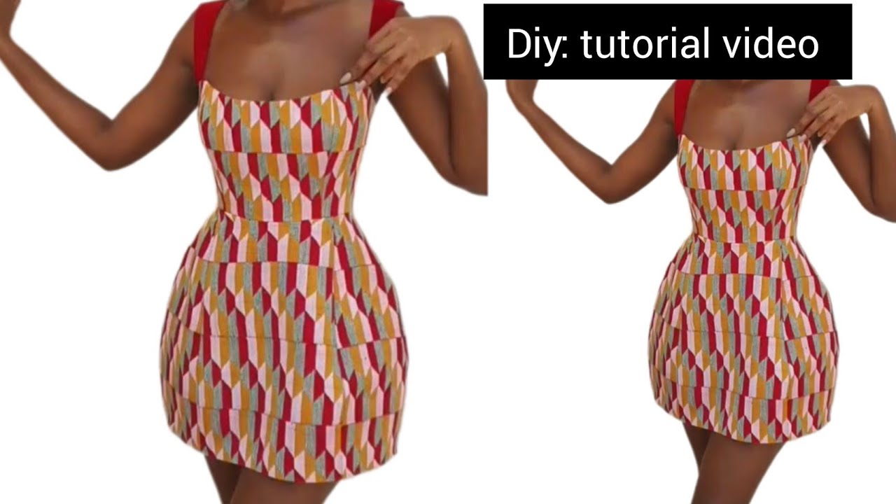 HOW to CUT / DRAFT a TUBE BUSTIER DRESS with a CONICAL, A- LINE SKIRT (lower bodice). #bustier