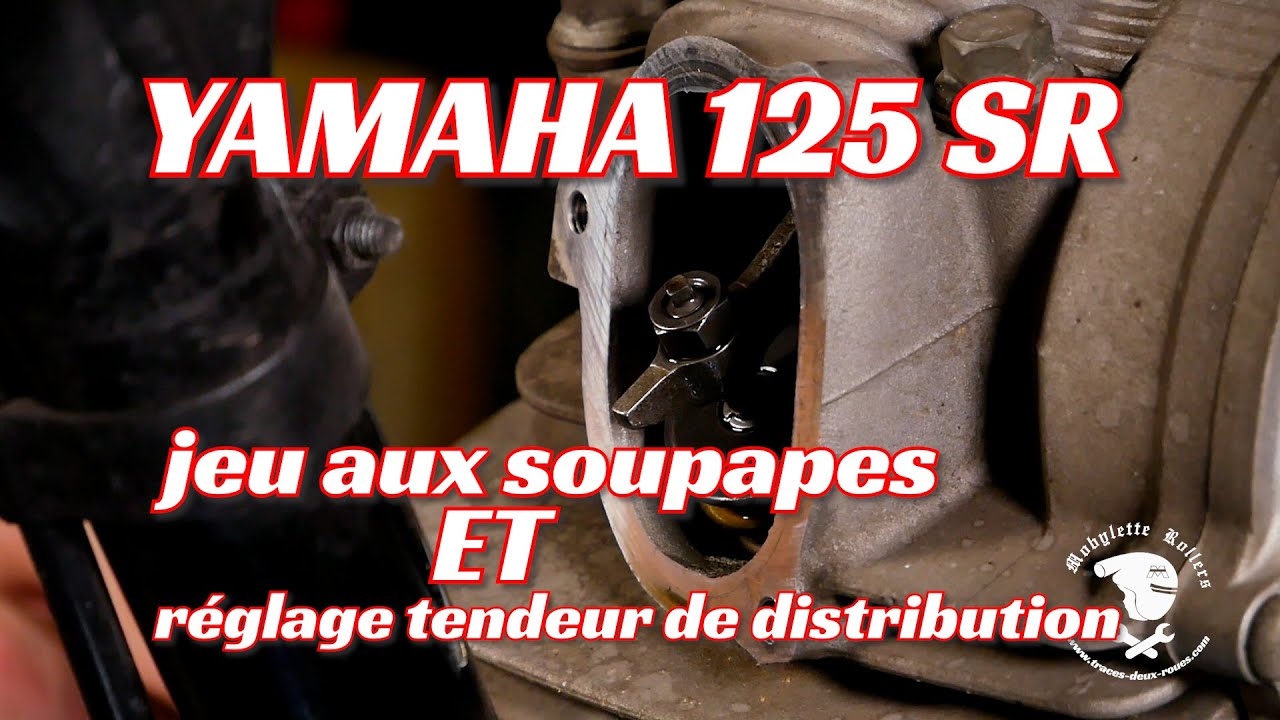 YAMAHA125 SR jeu aux soupapes et réglage tendeur de distribution. Valable  aussi sur XT et TW.