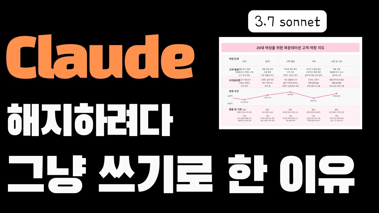 Claude 3.7 sonnet 떴다! 솔직리뷰