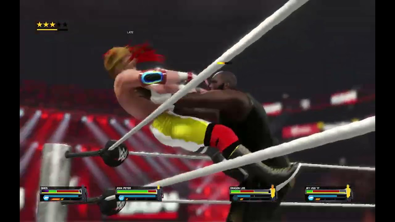 WWE Raw Dream Match John Peter VS Omos Vs Jey Uso VS Dragon Lee