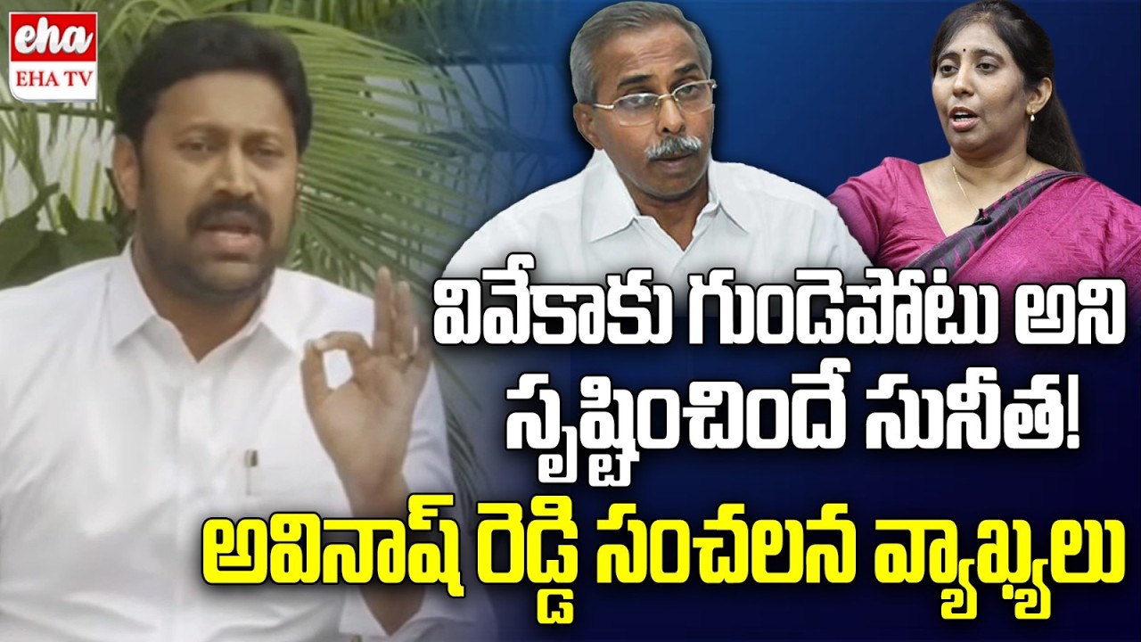 YS Avinash Reddy Shocking Comments on YS Sunitha Reddy Over Viveka Case | EHA TV