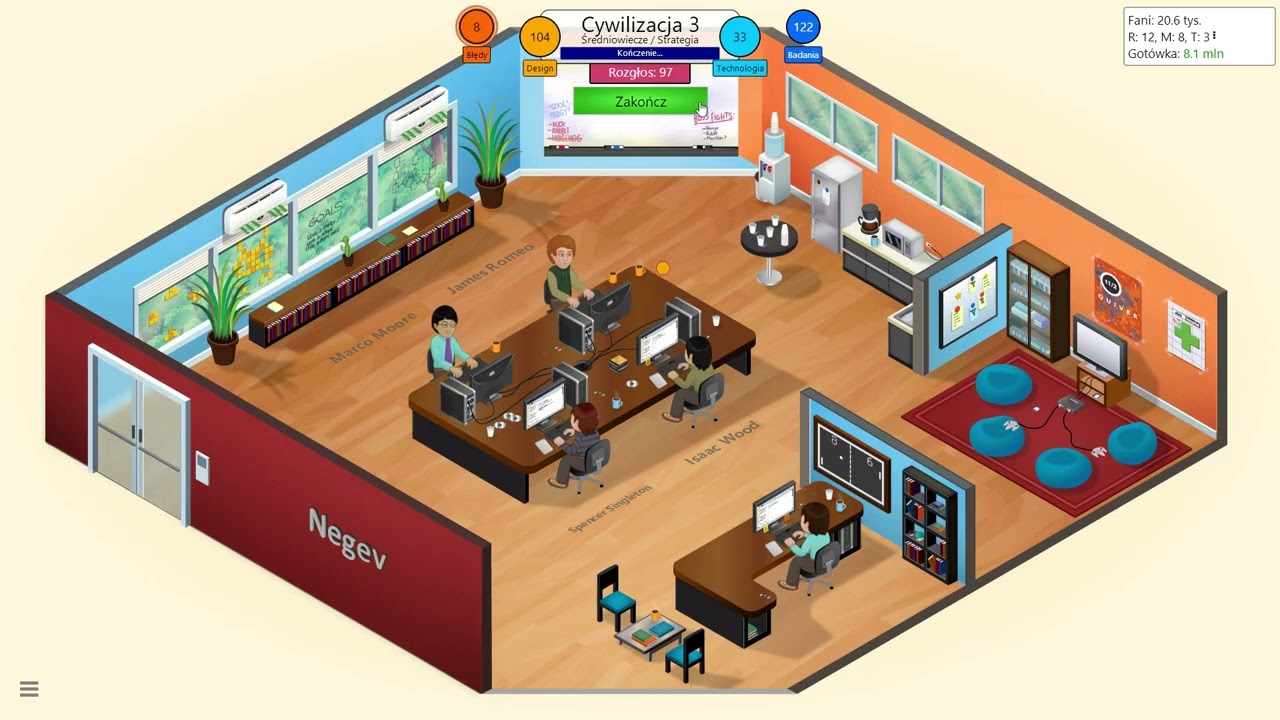 Game Dev Tycoon challenge bez badan i technologi odc 6 wyszkoleni deweloperzy