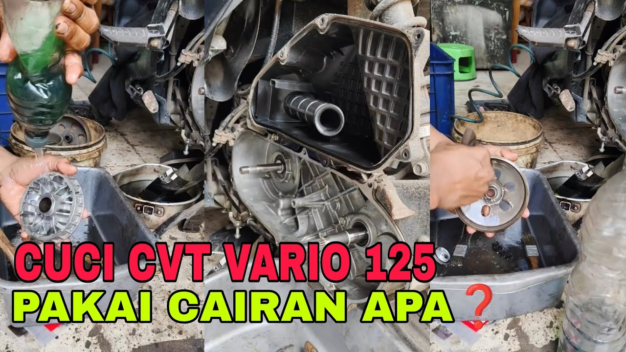 Cuci CVT itu penting biar motor halus dan gak gredeg.Kalau kalian bersihin CVT pakai cairan apa?