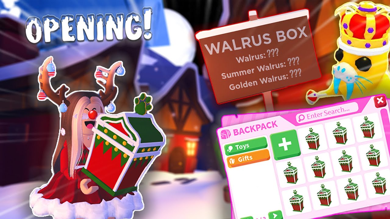 OTWIERAM ŚWIĄTECZNE WALRUS BOXY! 🎁 | Roblox Adopt Me!