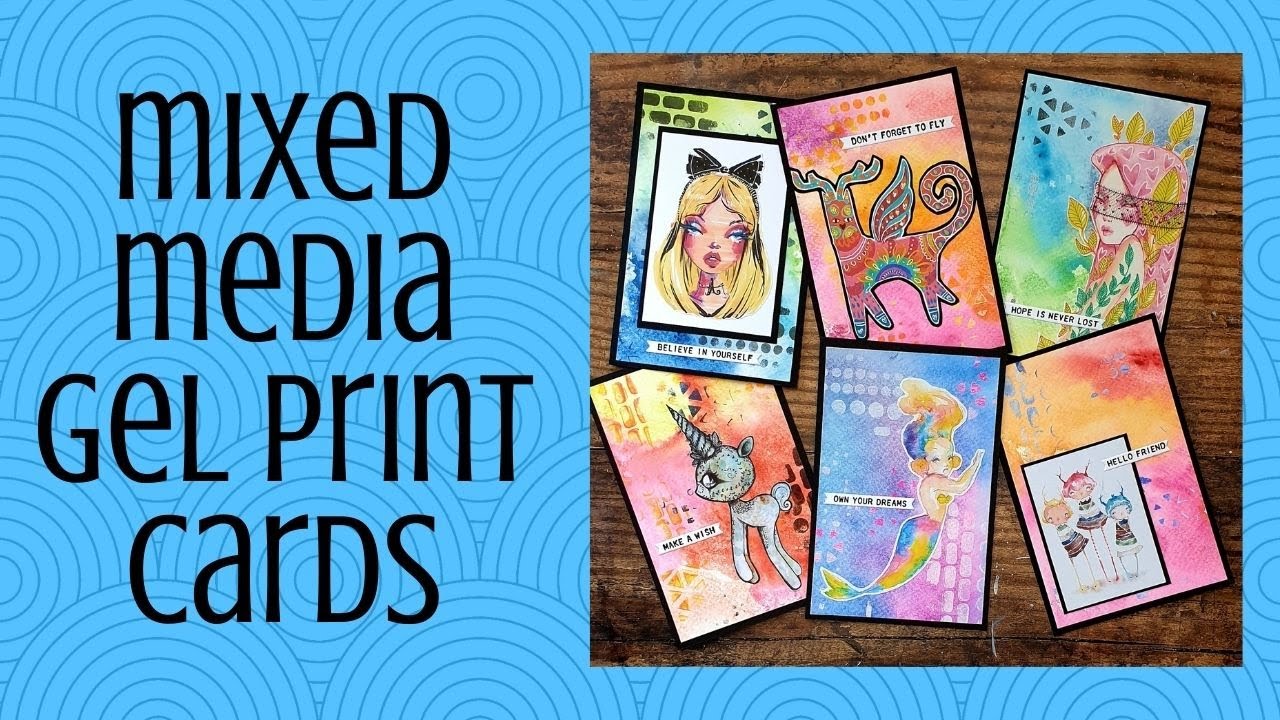 Mixed Media Gel Print Cards
