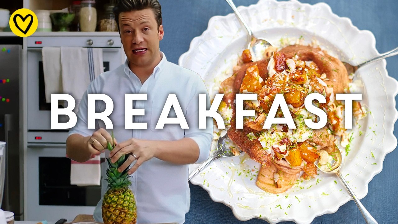 Family Breakfast Recipe | Pineapple Pancakes By Jamie Oliver