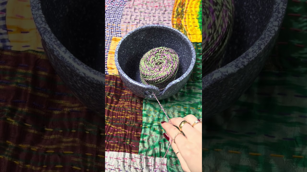 DGY's Purple Cosmic Yarn Bowl ✨  #darngoodyarn #crochet #knitting #fiberart