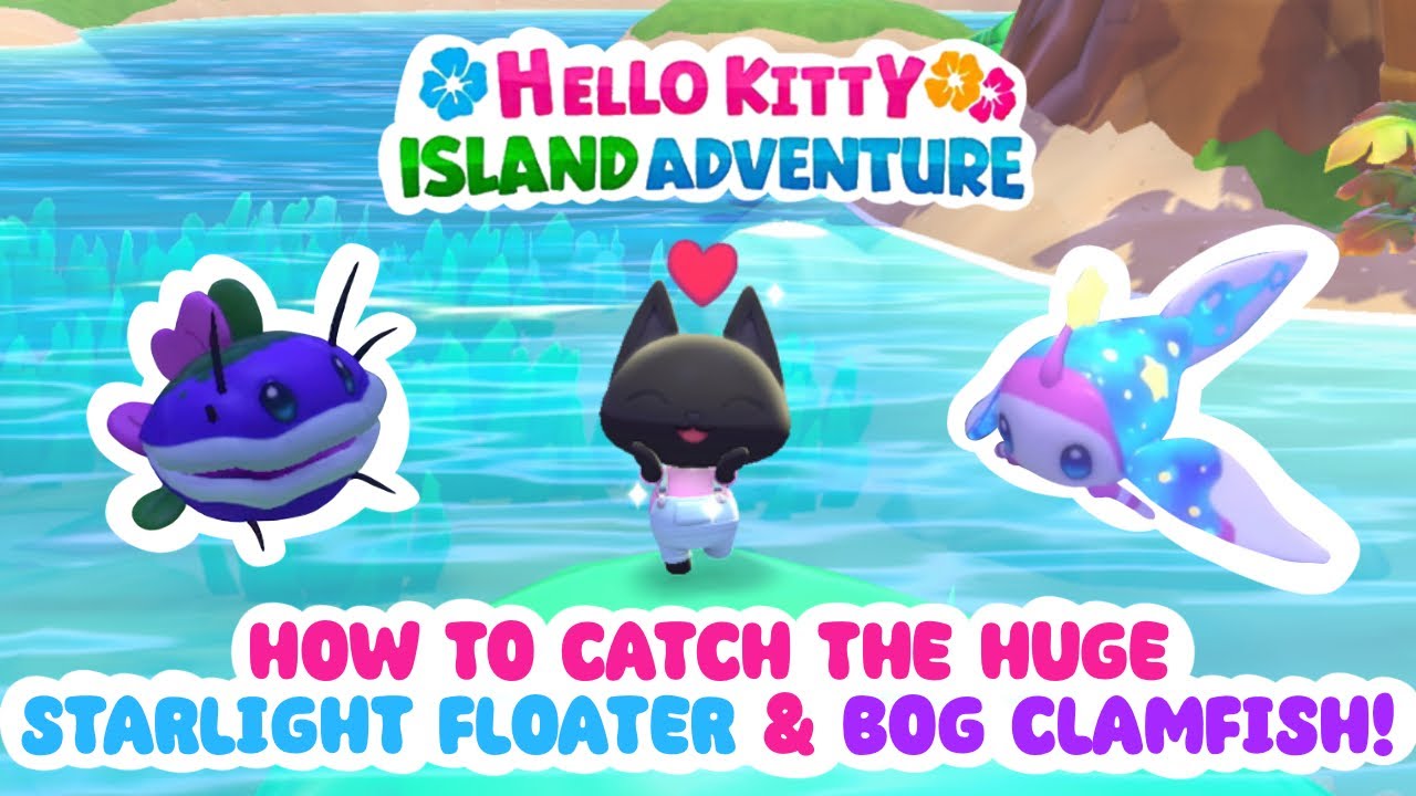 Как поймать огромного болотного моллюска и звездного поплавка в игре Hello Kitty Island Adventure...