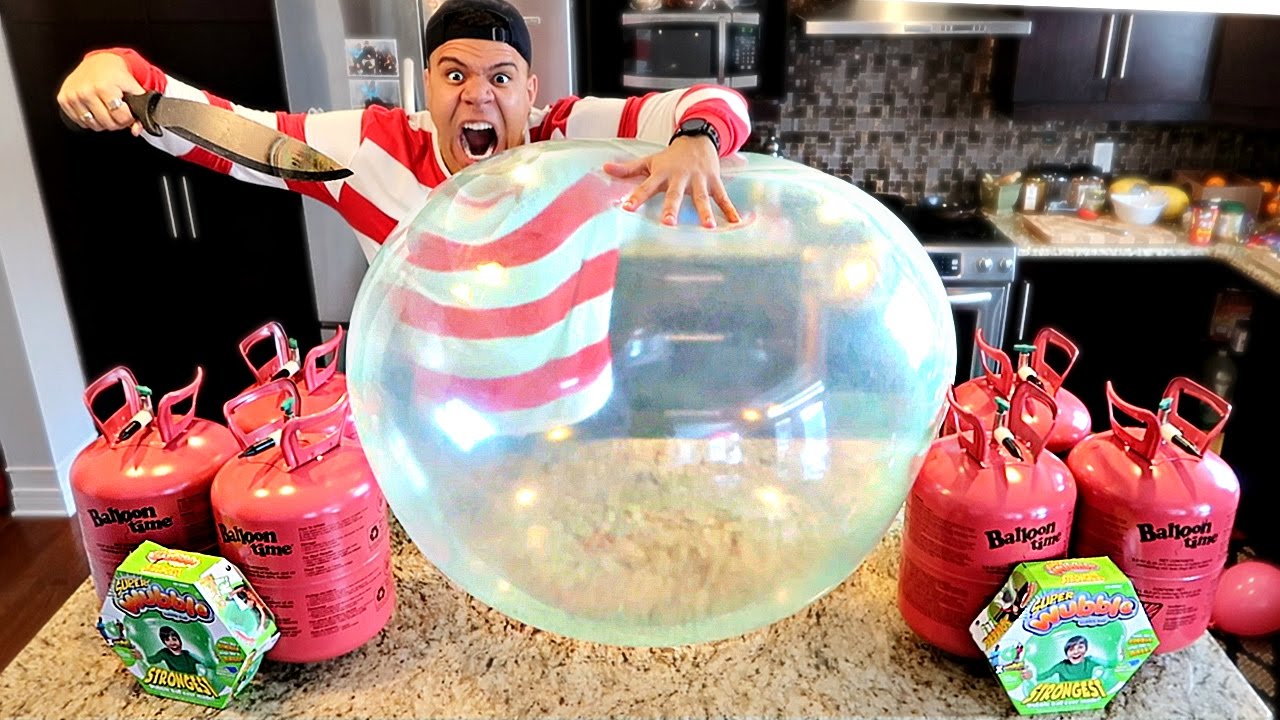 WUBBLE BUBBLE гелиевый эксперимент !! (этот шар невозможно лопнуть