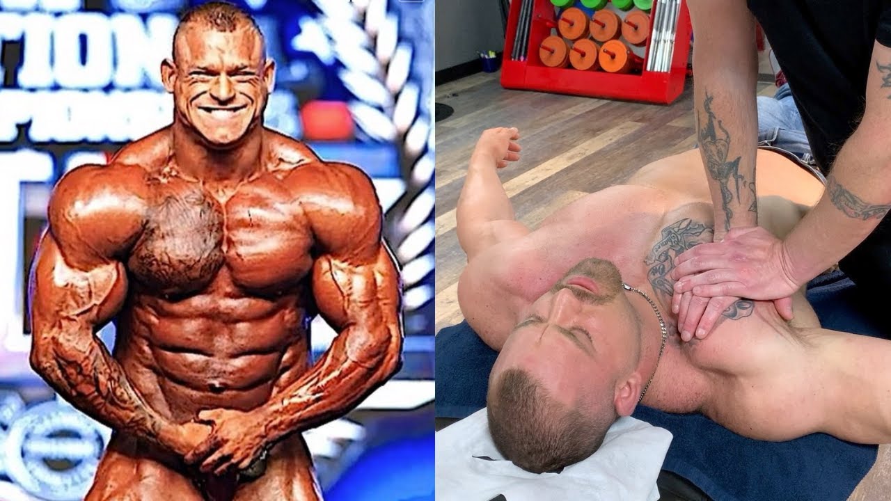 Спортивный массаж, профессиональный бодибилдер IFBB