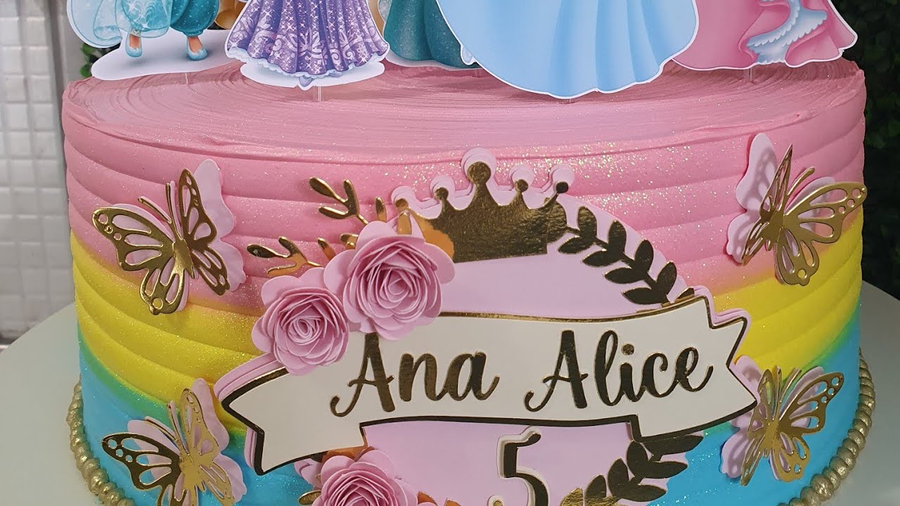 BOLO DAS PRINCESAS | LINDO E BRILHOSO 💖 | ATELIÊ DOCE - LIDIANE OLIVEIRA