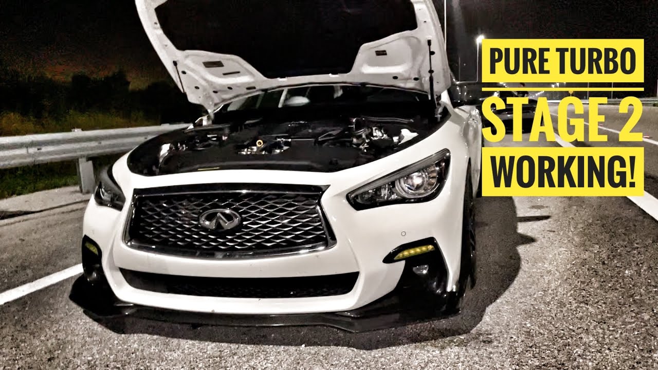 Upgraded Pure Turbos Q50 🆚 Roush Supercharged Mustang 5.0