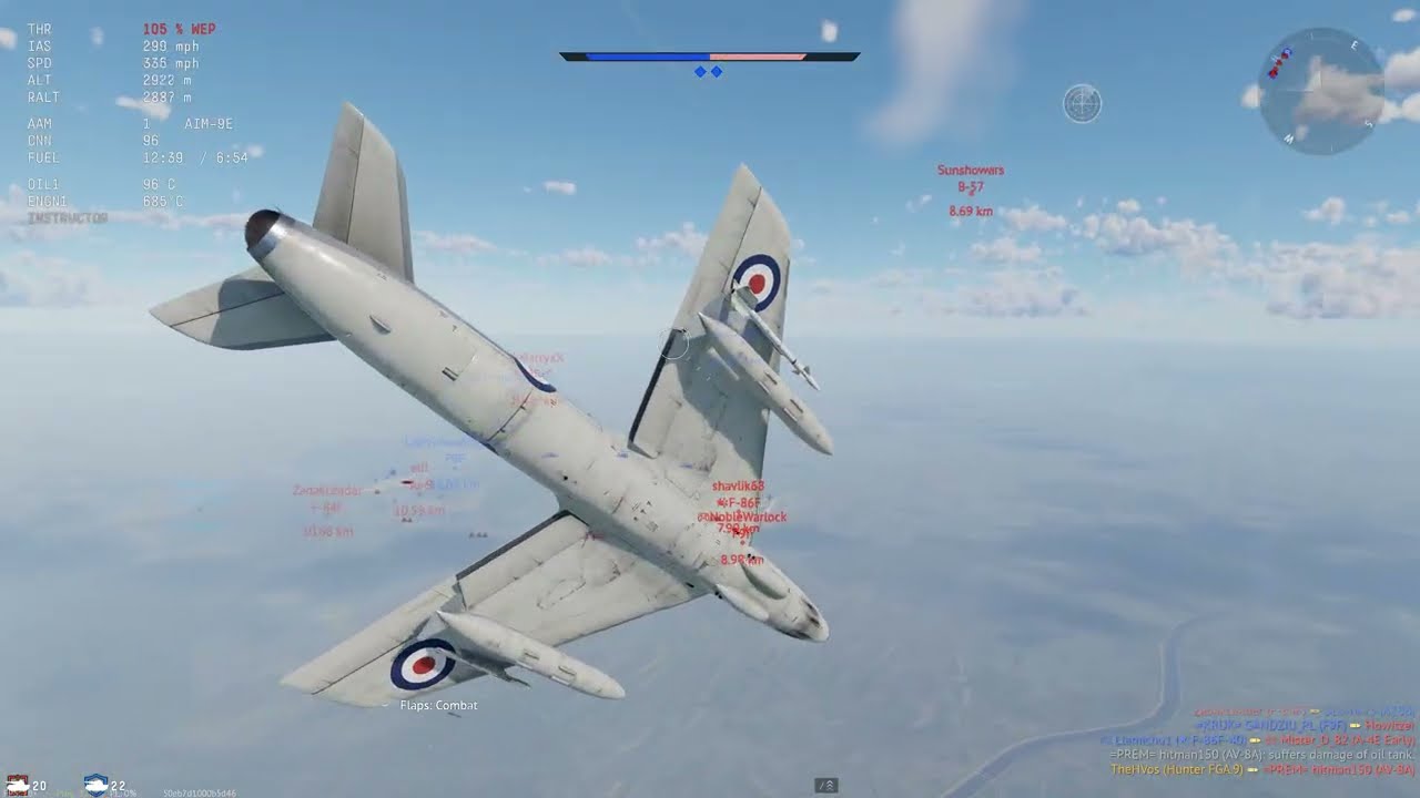Hunter FGA.9  9 and 0  Berlin  (War Thunder AB)