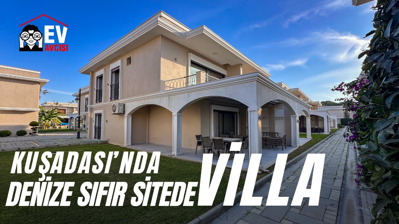 Kuşadası'nda Denize Sıfır Sitede Deniz Manzaralı Villa I Kuşadası Satılık Villa 1221