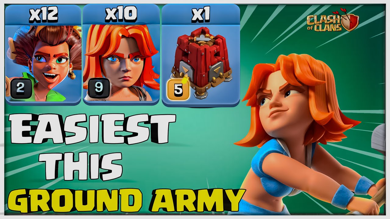 Under 2 MIN? Th15 Root Rider + Valkyrie = Most Easiest Ground Army in Clash of Clans