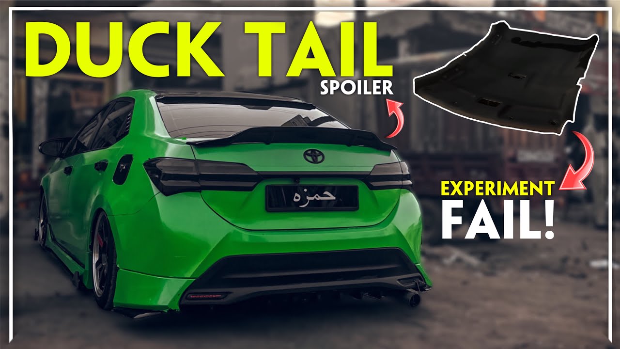 DUCK TAIL Spoiler on Corolla 😍 Black Roof EXPERIMENT Howa Fail❗️😭