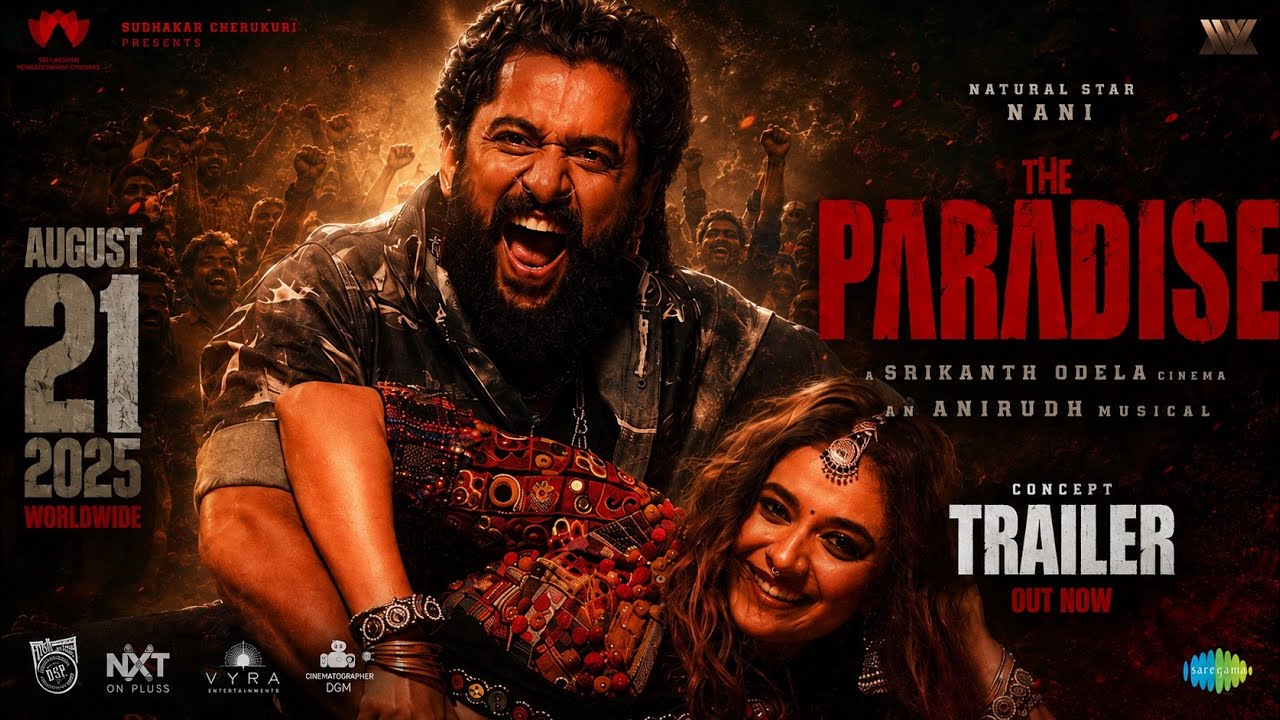 The Paradise Trailer | Nani | Srikanth Odela | Anirudh | Nani Paradise Trailer 
