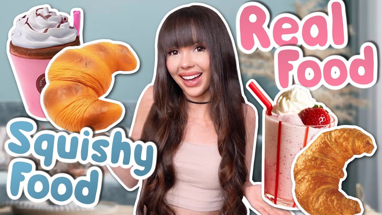 Squishy Food vs. Real Food 🥐 Wer bekommt was? | ViktoriaSarina
