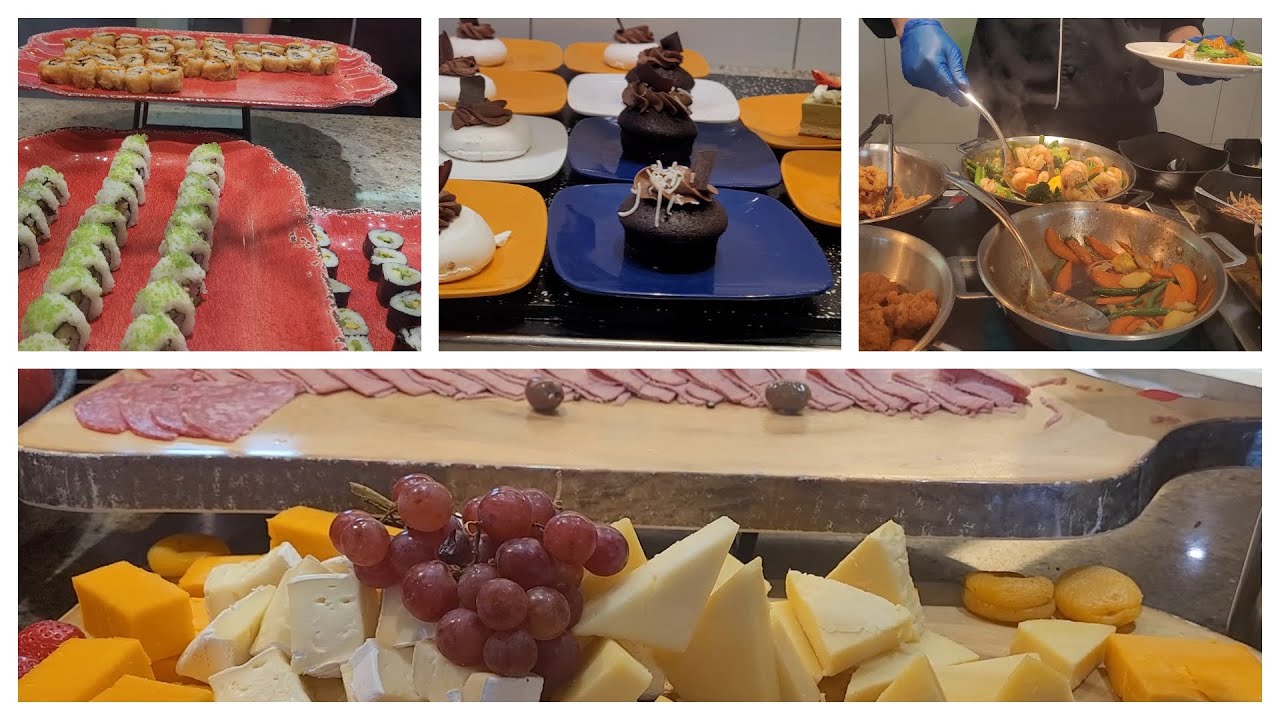 Lido Market buffet lunch tour on the Holland America Eurodam