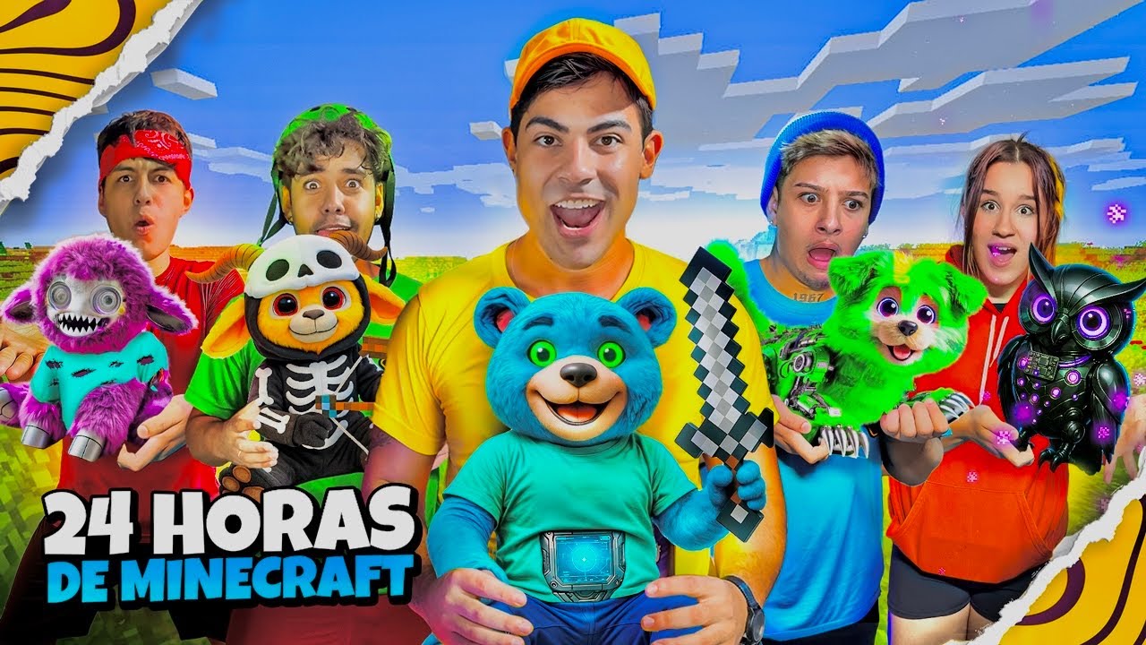 24 HORAS NO MINECRAFT COM A LIGA MISTÉRIO NA VIDA REAL