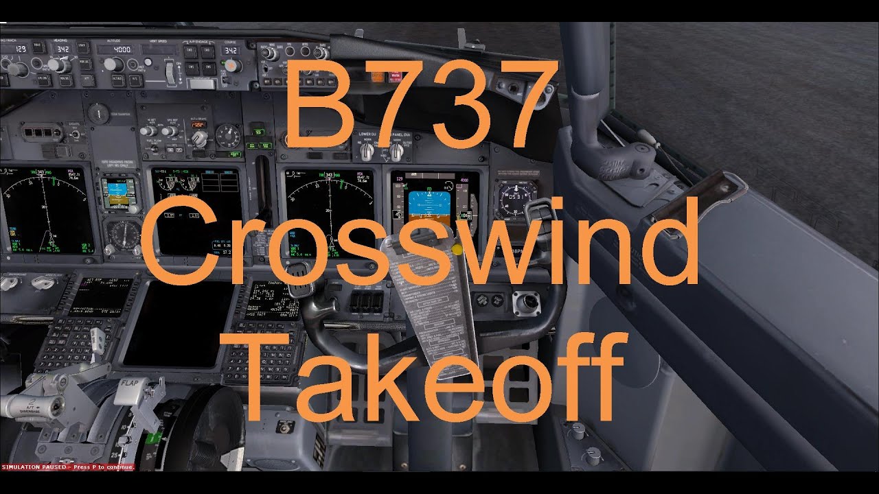 B737 Crosswind Takeoff