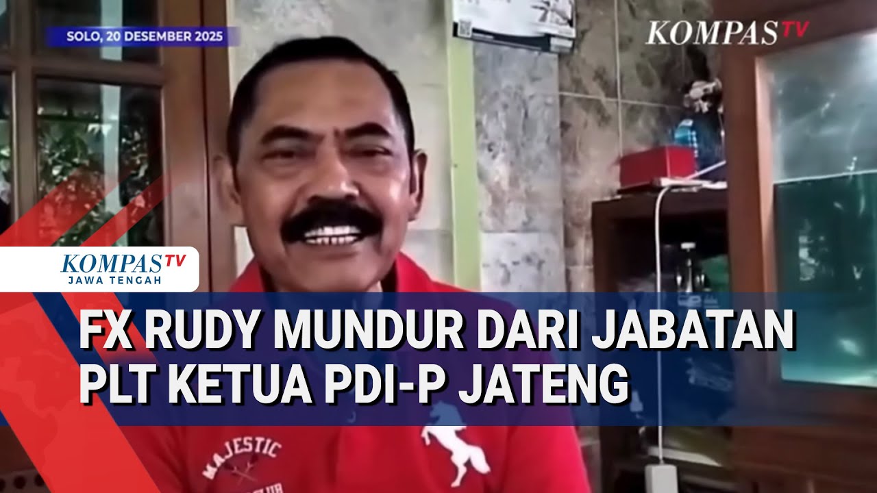 FX Rudy Mundur dari Posisi PLT Ketua DPD PDIP Jateng, PDIP Solo Minta Kader Tak Bermanuver
