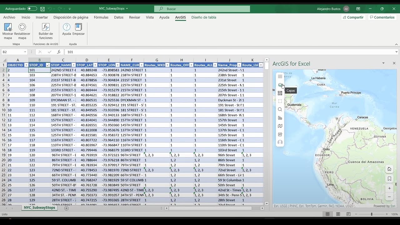 Introducción análisis datos con ArcGIS for Excel