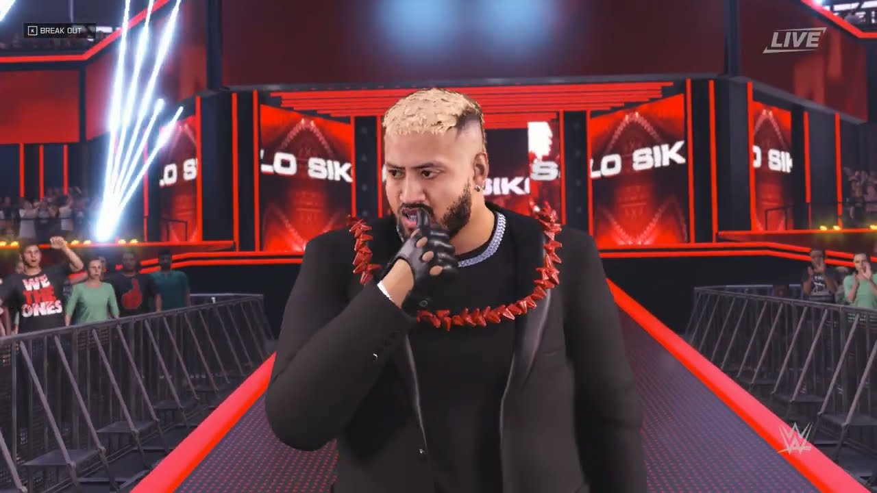 WWE2K25-Roman Reigns vs Solo Sikoa