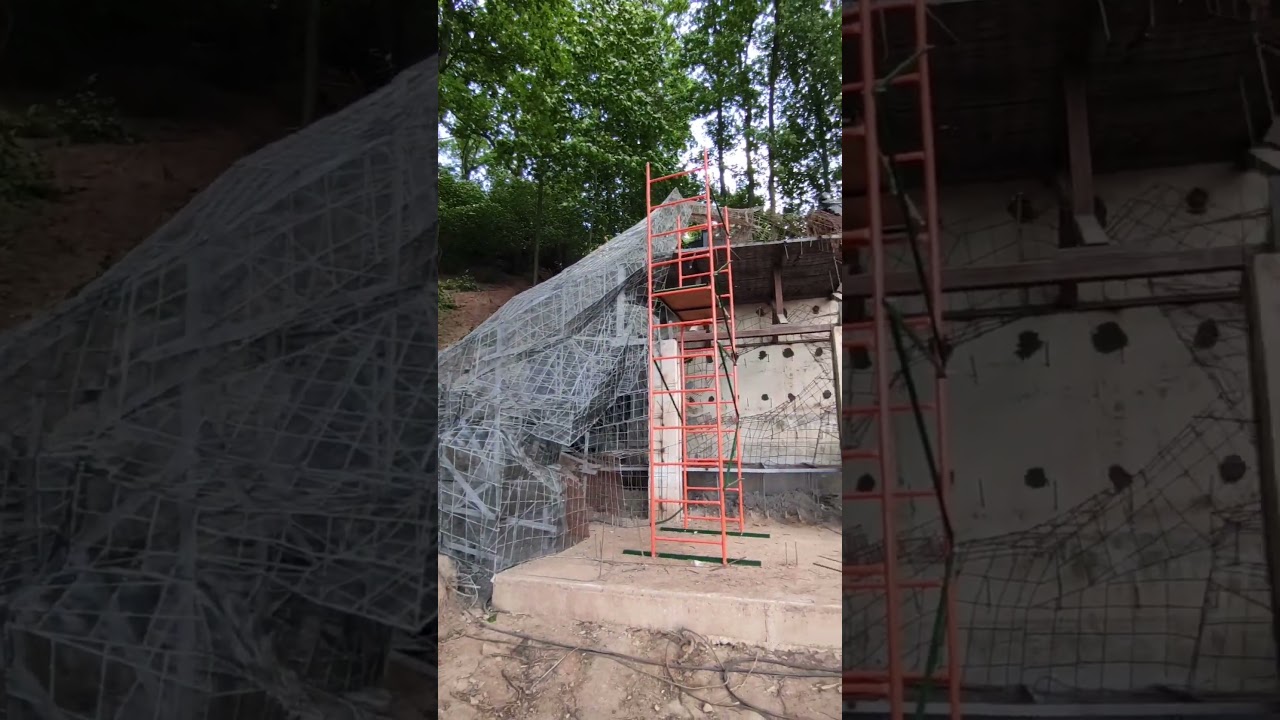 Man-Made Waterfall - Constructing