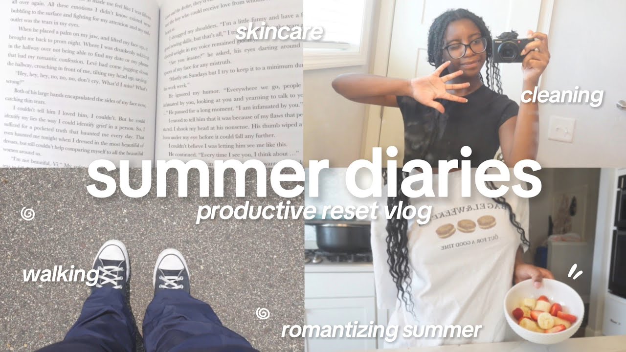 SUMMER RESET VLOG ⁺. 🐰|| cleaning room, journaling, skincare, walking, end msg ☆